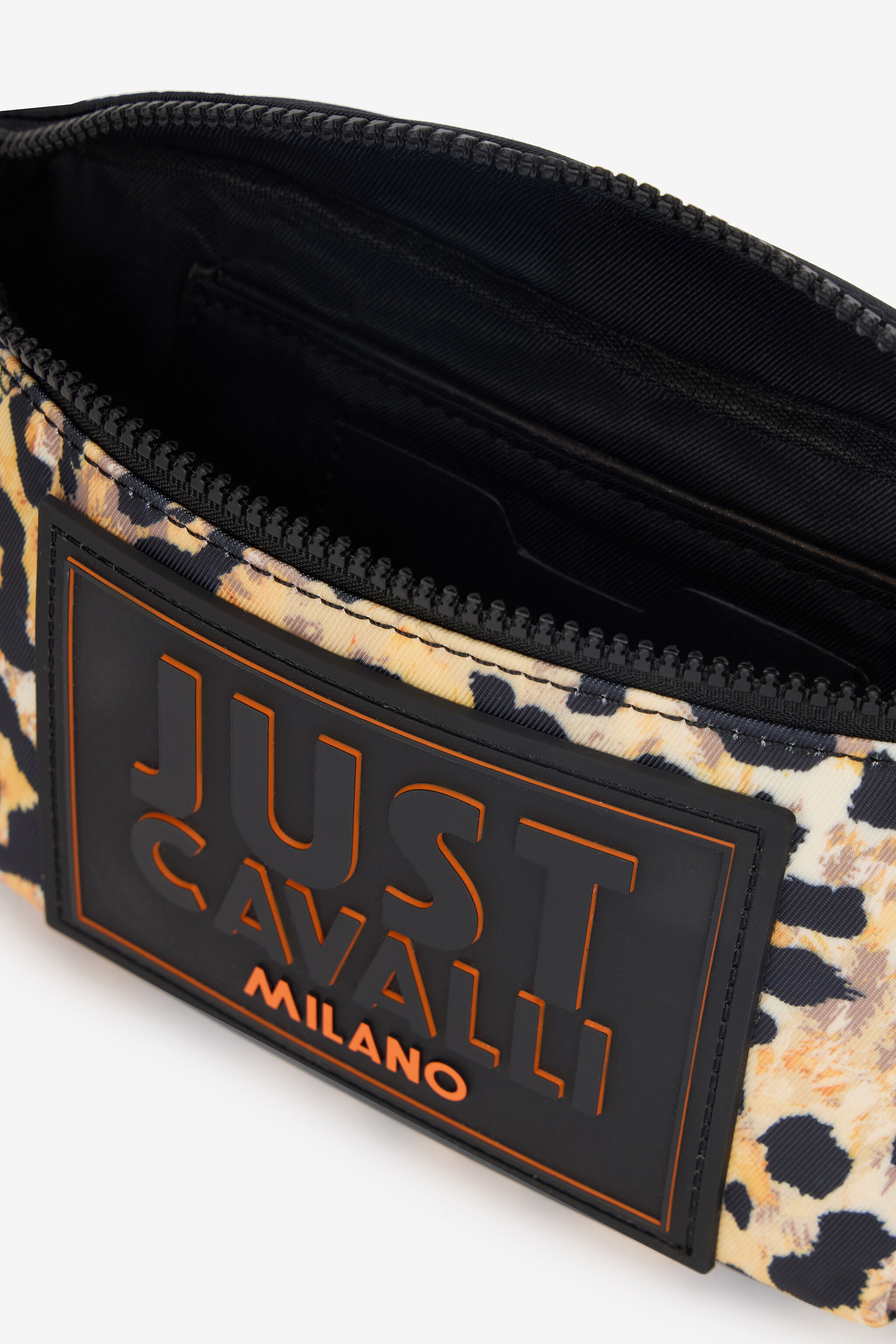JC Marsupio con stampa Leopard e patch logo Marron clair SFB007-SF338