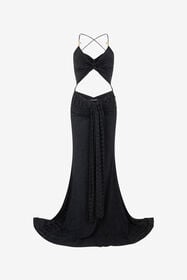 RC Serpentine Print Maxi Dress BLACK XQT121-NLS36