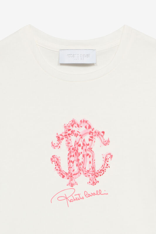 JU T-Shirt With RC Monogram And Logo White UJT62O-JD001