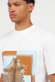 RC Leopard-print cotton T-shirt WHITE WNT61H-JD060