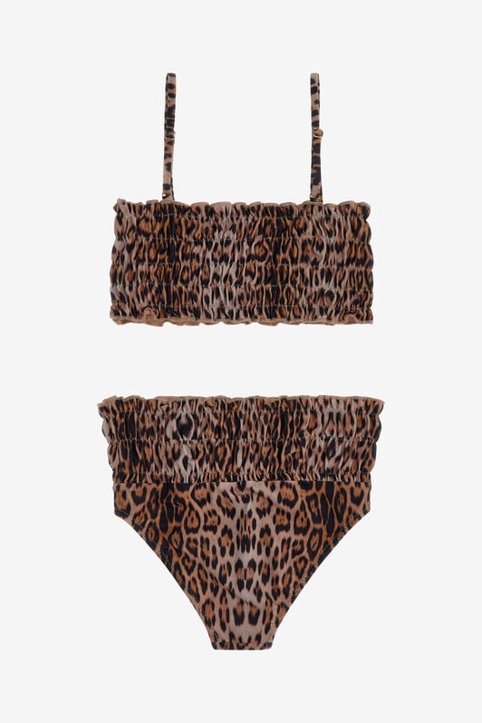 JU Leopard Print Kids Bikini Set JU Leopard Print Kids Bikini Set Light brown SJW001-HVF65