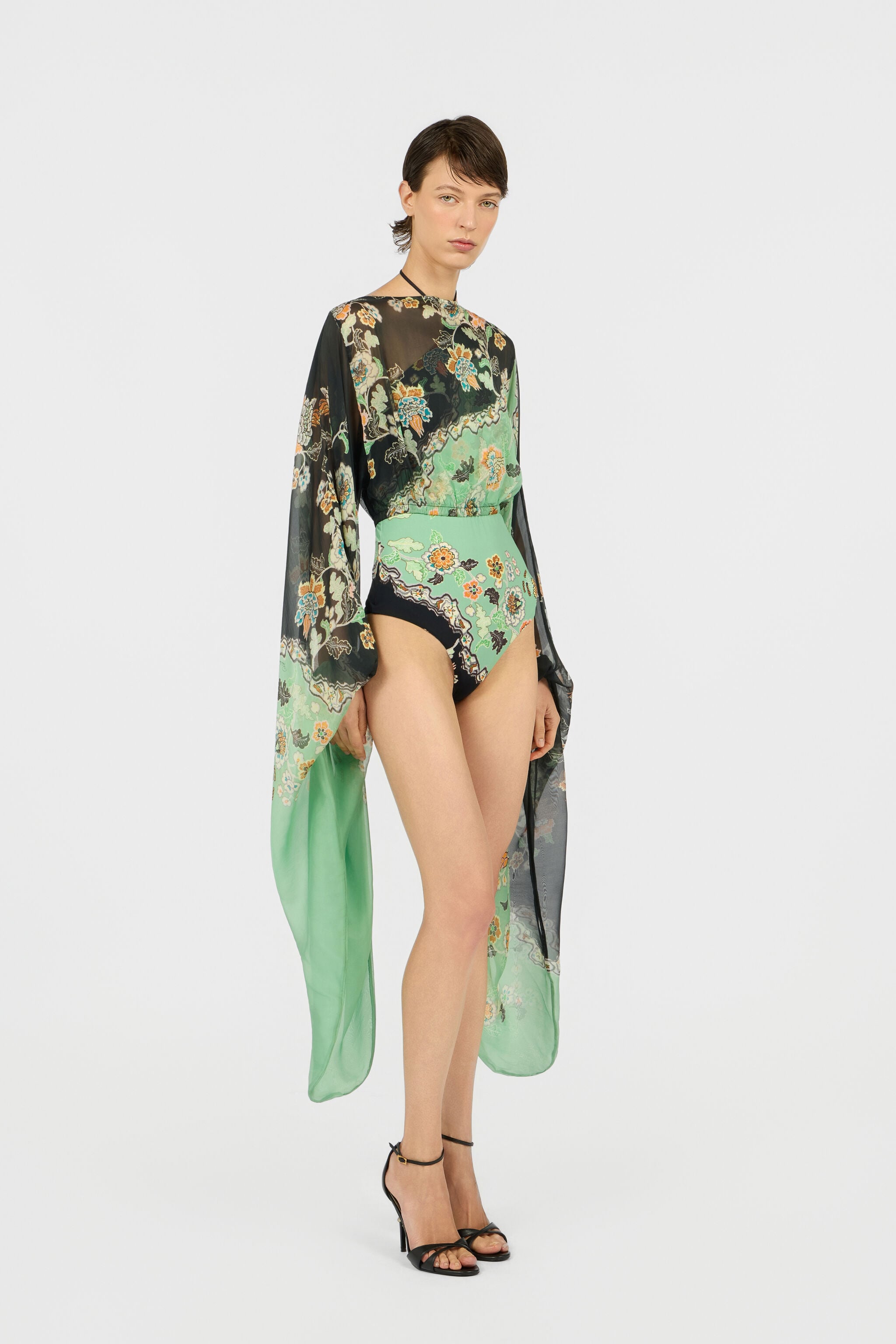RC Haut de Plage Imprimé Kimono RC Haut de Plage Imprimé Kimono GREEN/BLACK XQW040-HNT25