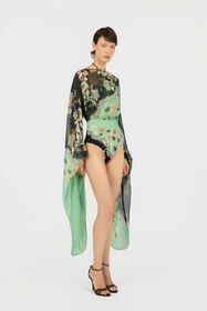 RC Top de Playa con Estampado Kimono RC Top de Playa con Estampado Kimono GREEN/BLACK XQW040-HNT25