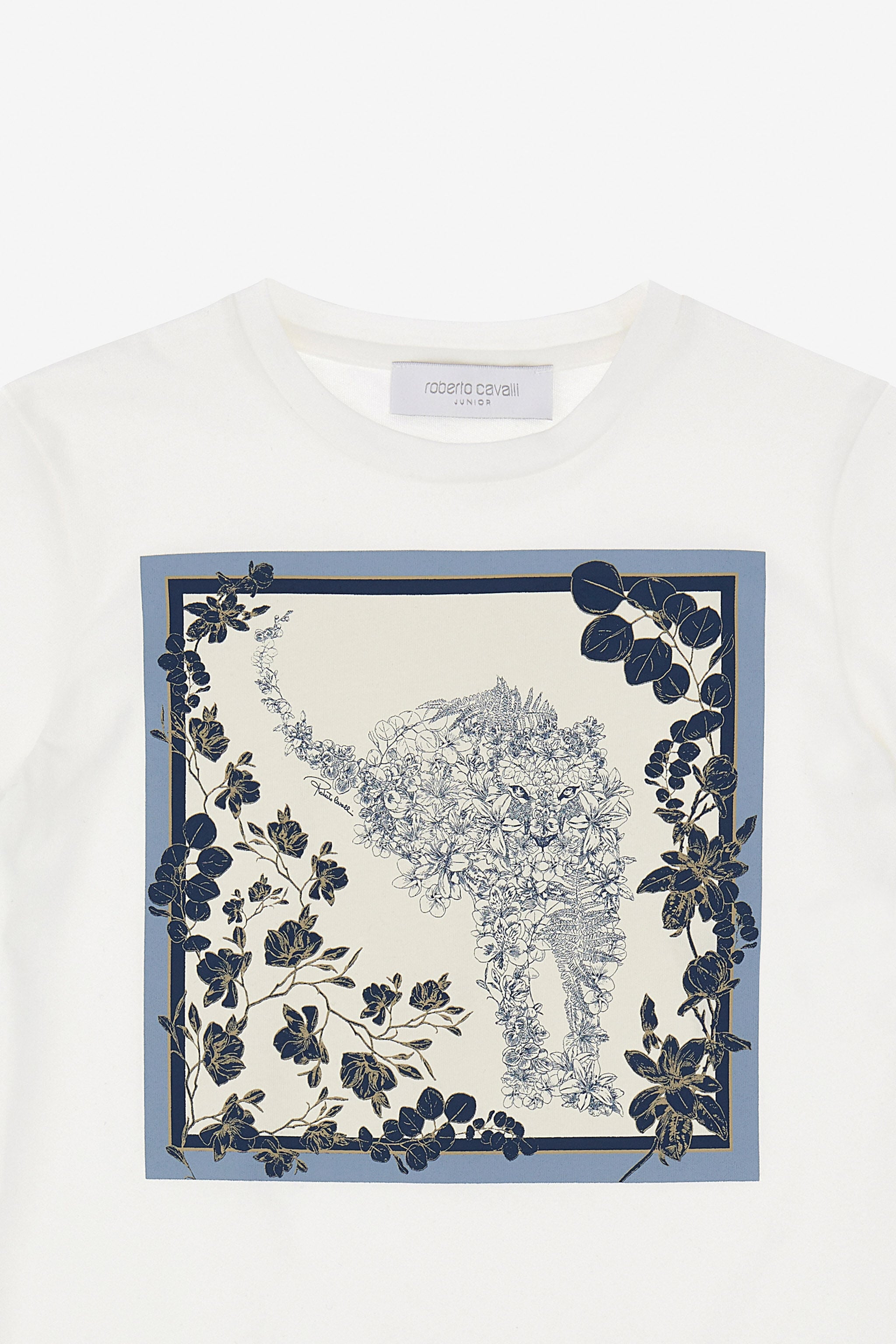 JU T-Shirt Mit Print Danza Floreale Und Jaguar JU T-Shirt Mit Print Danza Floreale Und Jaguar MILKY WHITE TJT64G-JD001