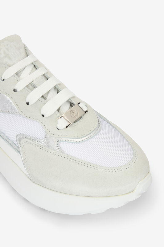 RC Laced sneakers with mixed inserts White POS01A-PZO02