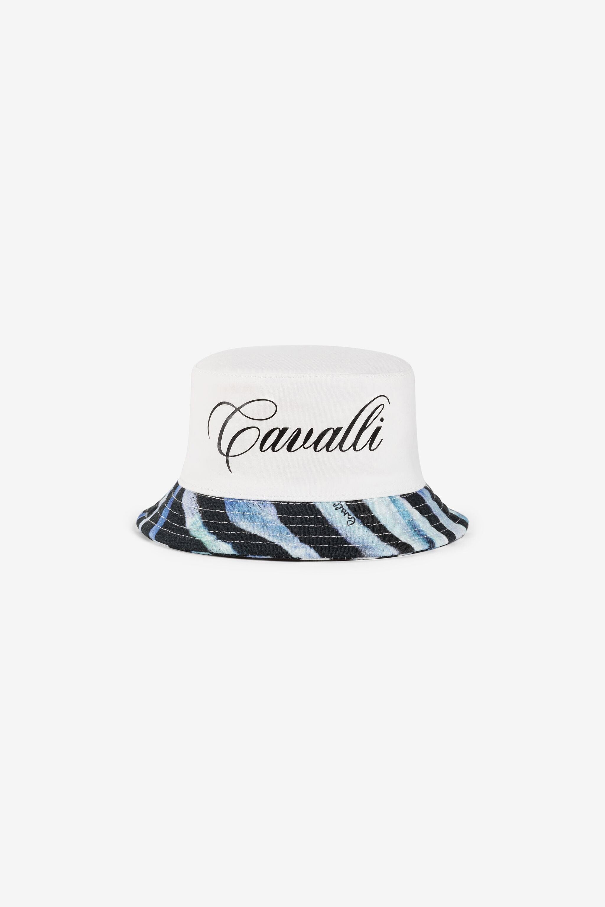 JU Zebra-Print Logo Bucket Hat JU Zebra-Print Logo Bucket Hat MILKY/BLUE OJZ014-ISA2J