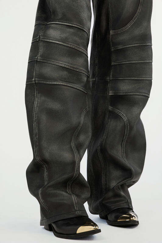 JC Black Leather Trousers BLACK VFT140-VF219