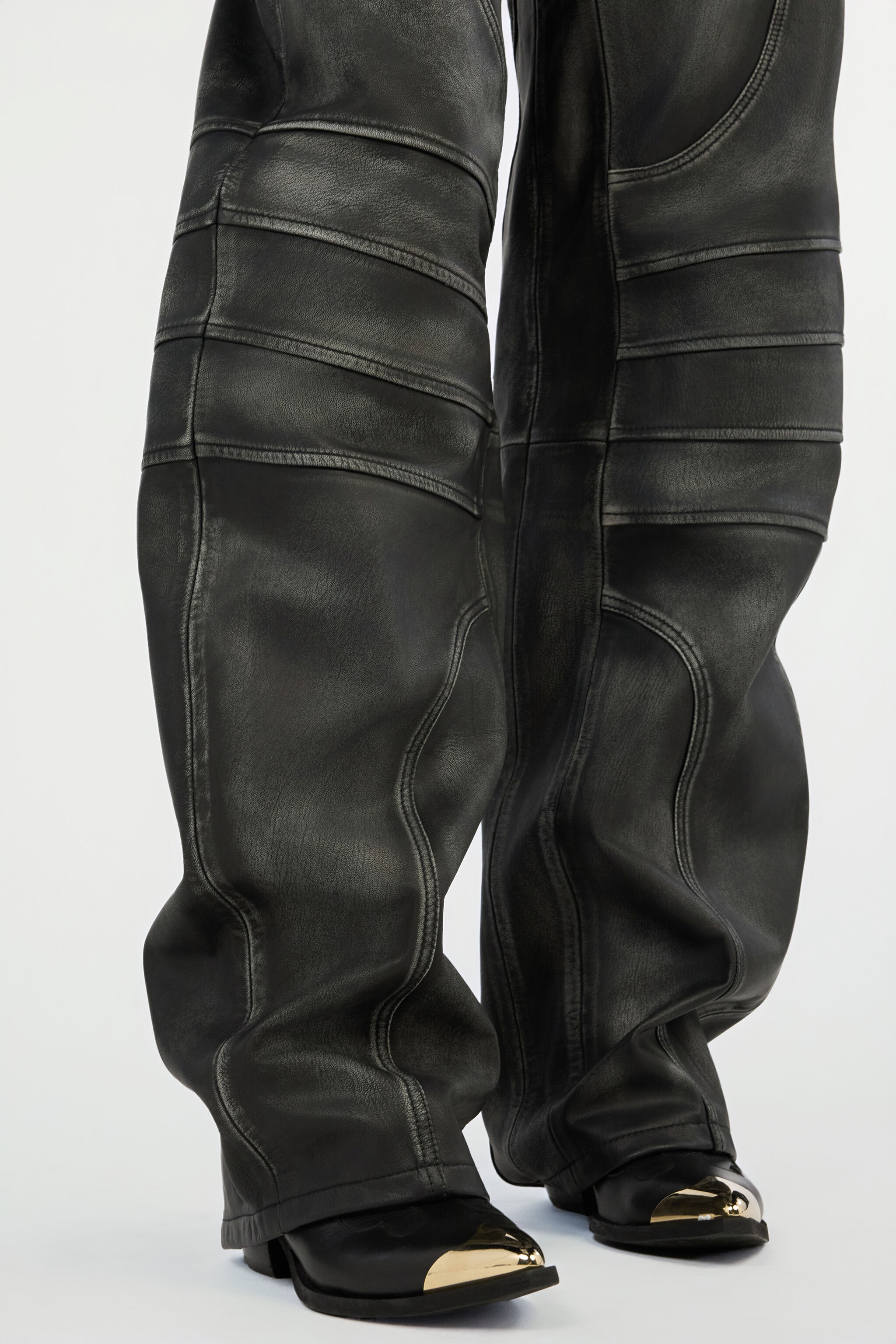 JC Black Leather Trousers BLACK VFT140-VF219