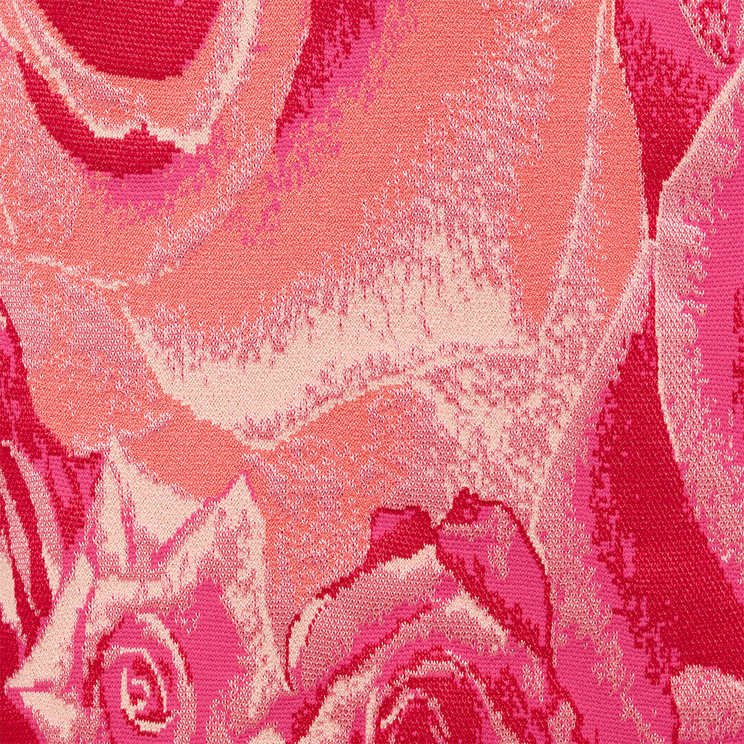 RC Mini Abito Con Stampa Garden Rose Fucsia UKM102-MI011