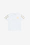 JU T-Shirt Mit Schriftzug Und Aufnäher Weiß UJT60L-JD001