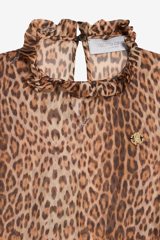 JU Leopard Print Silk Blend Shirt JU Leopard Print Silk Blend Shirt NATURAL VJT70D-2NO52