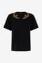RC T-shirt noire brodée de serpents RC T-shirt noire brodée de serpents BLACK WKR64C-JD084