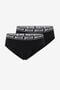 JC Lot de Deux Slips Noirs à Bande Logo JC Lot de Deux Slips Noirs à Bande Logo BLACK UFU001-UF093