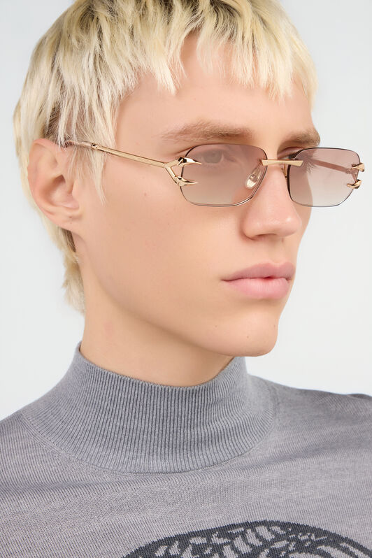 RC Metal rimless sunglasses SHINY COPPER GOLD VALD14-ID253