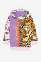 JU Patchwork-Print Hoodie JU Patchwork-Print Hoodie Purple OJT965-ISA2J