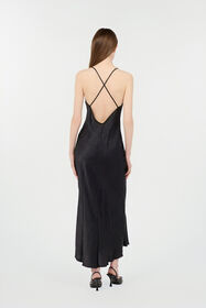 RC Silk Dress With Tiger Skin Pattern BLACK POT10A-2NQ88