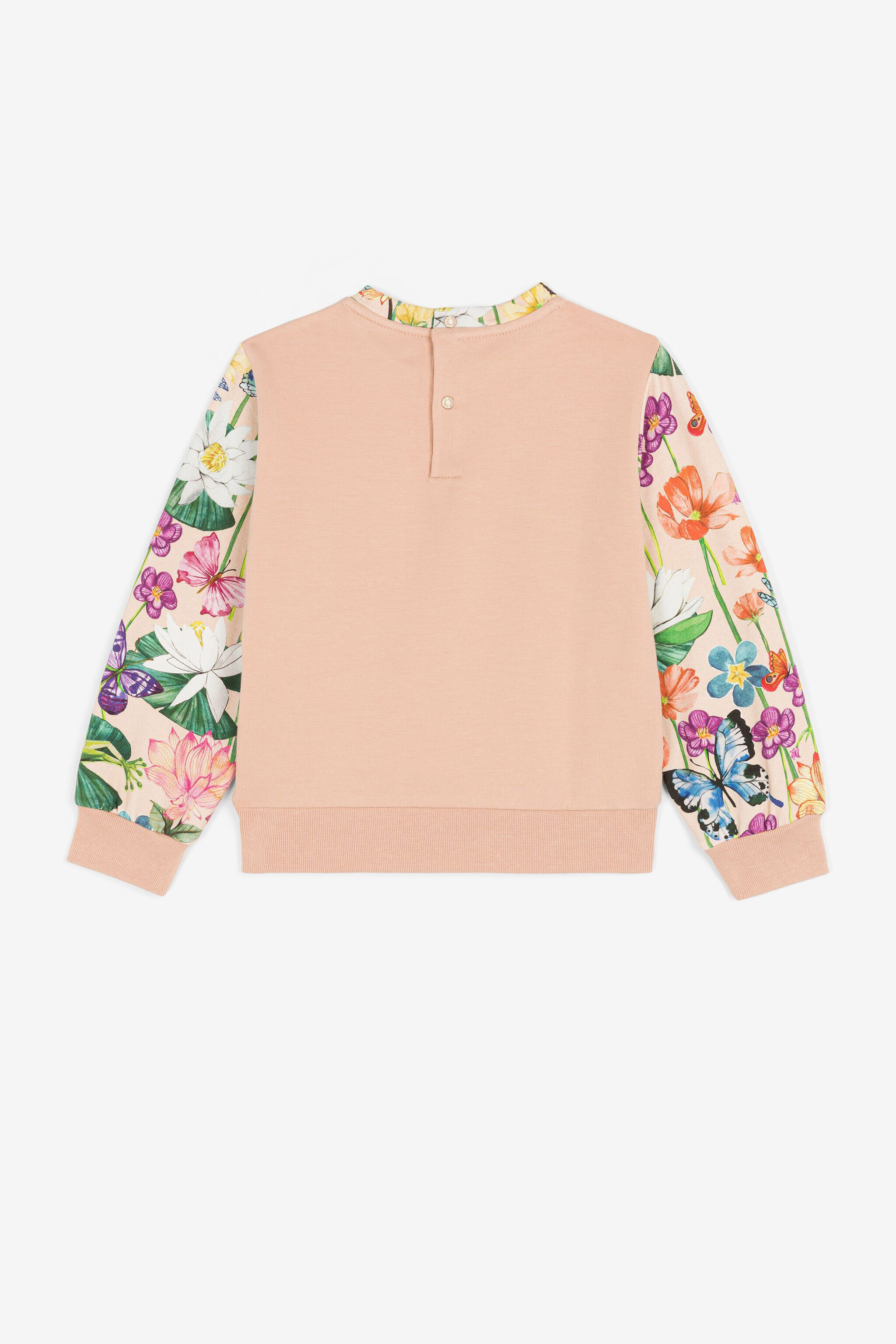 JU Sweatshirt mit floralem Animal-Print JU Sweatshirt mit floralem Animal-Print Rosa PJT950-5OF12