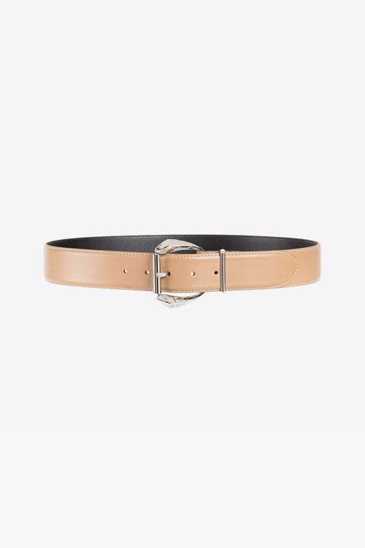 RC Buckled leather belt RC Buckled leather belt KAKI QRC004-IZACD