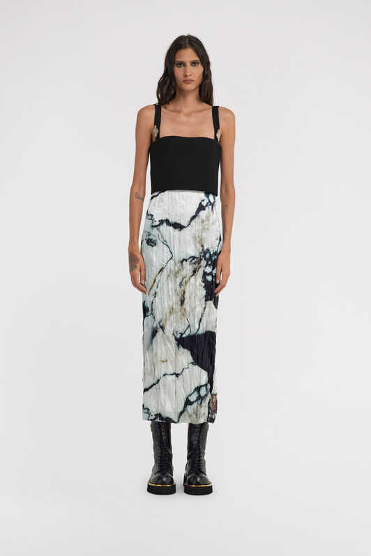 RC Marble print Dress RC Marble print Dress Schwarz/Weiß TWT108-7NN18
