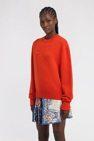 RC Cropped Knit Sweater Red TKM623-MQ001