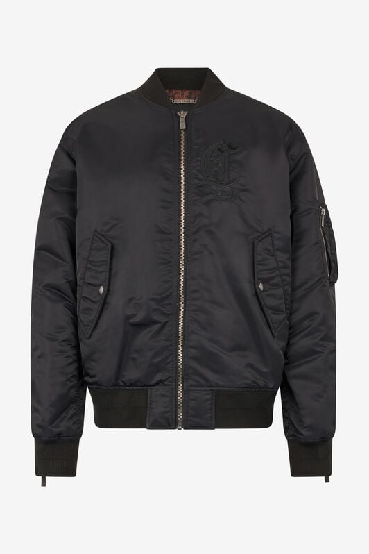 JC Bomber Jacket With JC Monogram JC Bomber Jacket With JC Monogram Black TFT066-TF090