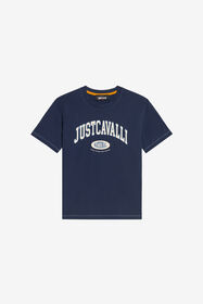 JC T-shirt Blu Navy con Logo BLUE XFT60N-JD003