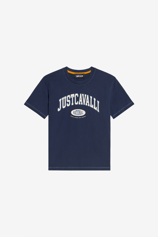 JC T-shirt Blu Navy con Logo JC T-shirt Blu Navy con Logo BLUE XFT60N-JD003