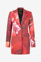 RC Long Blazer With Rose Print RC Long Blazer With Rose Print Red UKT408-7MN48