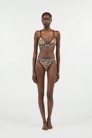 JC Reggiseno a Triangolo Stampa Jaguar Skin CREMINO BIS UFU009-UF206