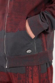 RC Felpa Con Cappuccio E Zip Nero/Rosso VNT69D-FOP69