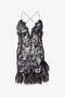 RC Miniabito in pizzo effetto destroyed con stampa Fur RC Miniabito in pizzo effetto destroyed con stampa Fur BLACK/BEIGE XWT119-7HT79