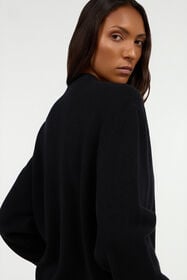 RC Black cardigan with Monogram Mirror Snake NERO VKM908-MQ013