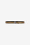 RC Solid-Color Belt With Mirror Snake Monogram KAKI TRC003-PZ178