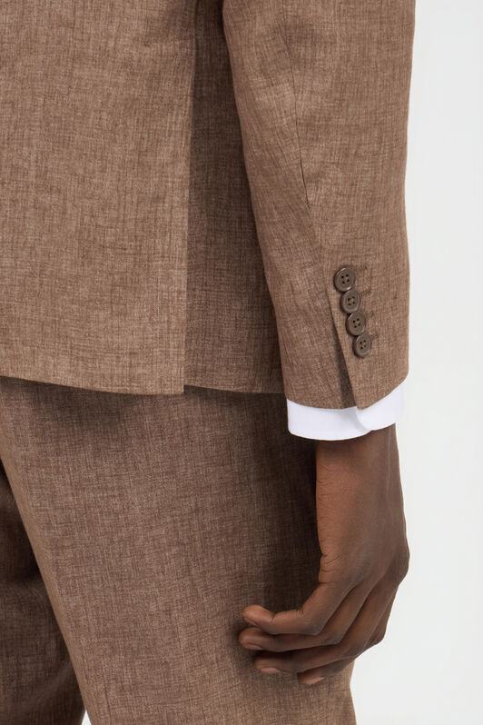 RC Brown Tailored Linen Suit BROWN QOT40P-1NO01