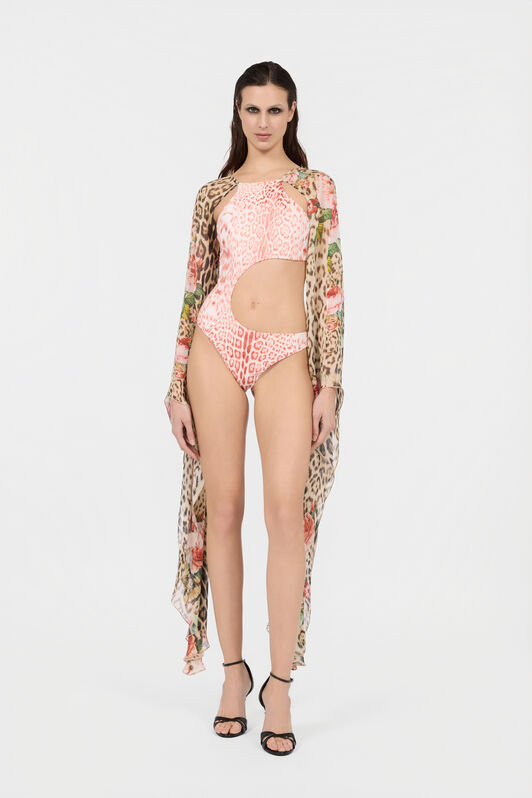 RC Jaguar Pink Print One-Piece Swimsuit RC Jaguar Pink Print One-Piece Swimsuit PINK XQW041-HVT23