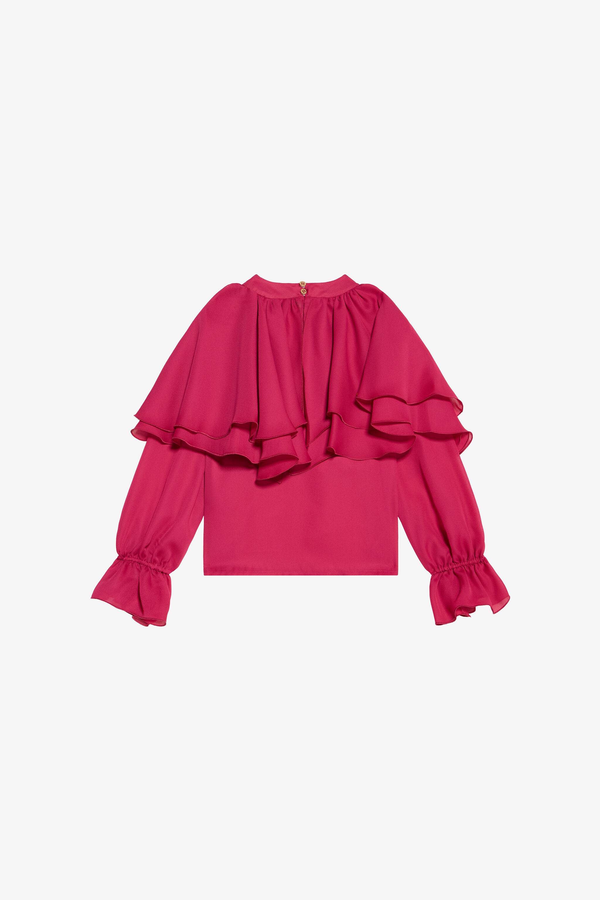 JU Fuchsia Shirt With Ruffles JU Fuchsia Shirt With Ruffles FUXIA BOUGANVILLE VJT70E-GG002