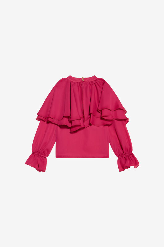 JU Fuchsia Shirt With Ruffles JU Fuchsia Shirt With Ruffles FUXIA BOUGANVILLE VJT70E-GG002