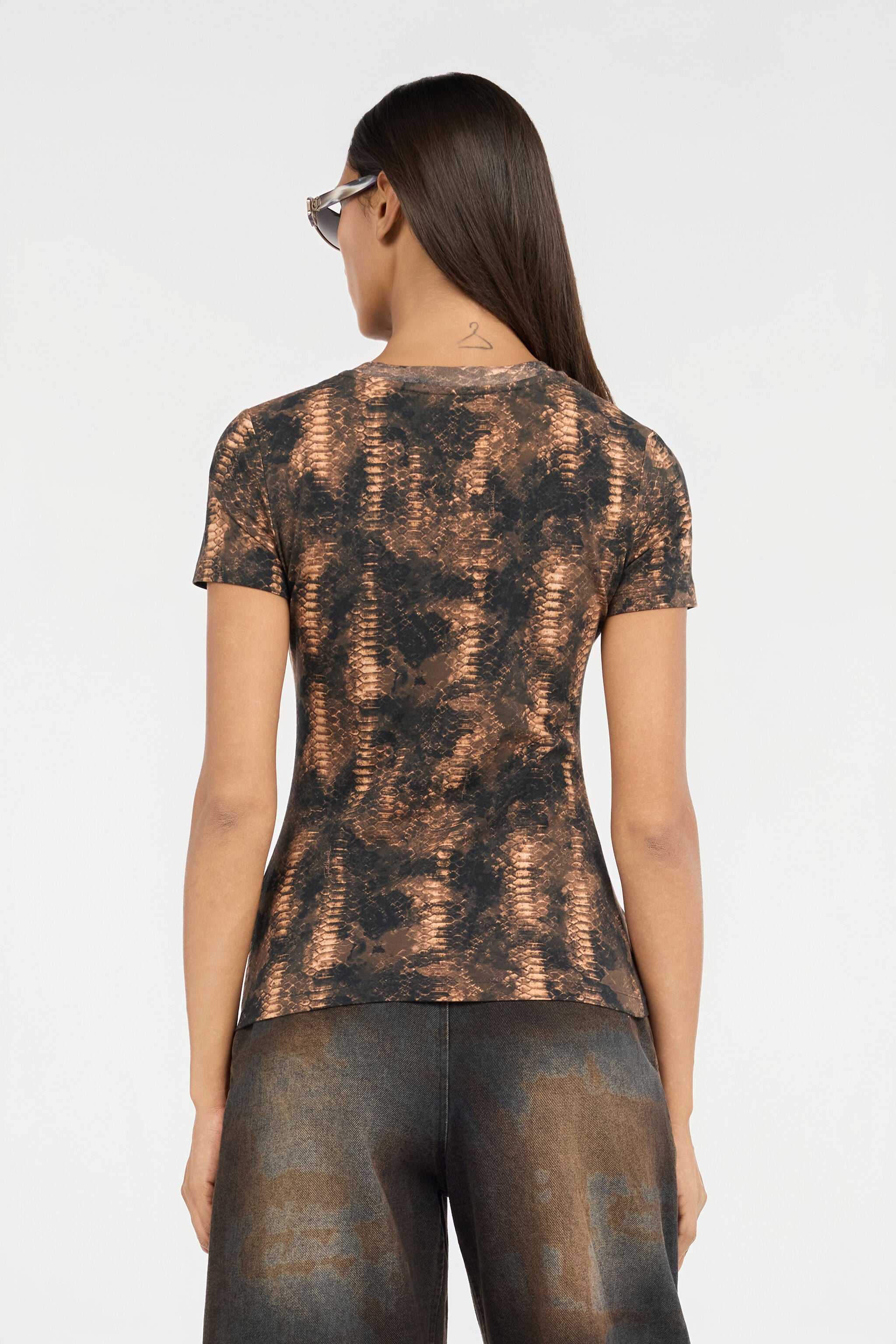 JC Camiseta Con Estampado Python JC Camiseta Con Estampado Python BRUNETTE VFT184-VF307