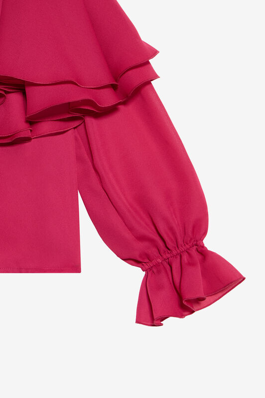 JU Fuchsia Shirt With Ruffles JU Fuchsia Shirt With Ruffles FUXIA BOUGANVILLE VJT70E-GG002