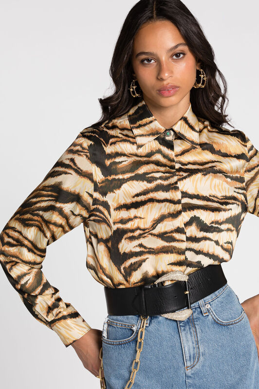 RC Freedom-print shirt Light Brown RKT704-SZH36