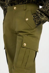 JC Green Cargo Trousers With Gold Buttons VERDE 185 VFT152-VF231