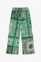 JU Pantalon à imprimé bandana Vert TJT22P-4QN16