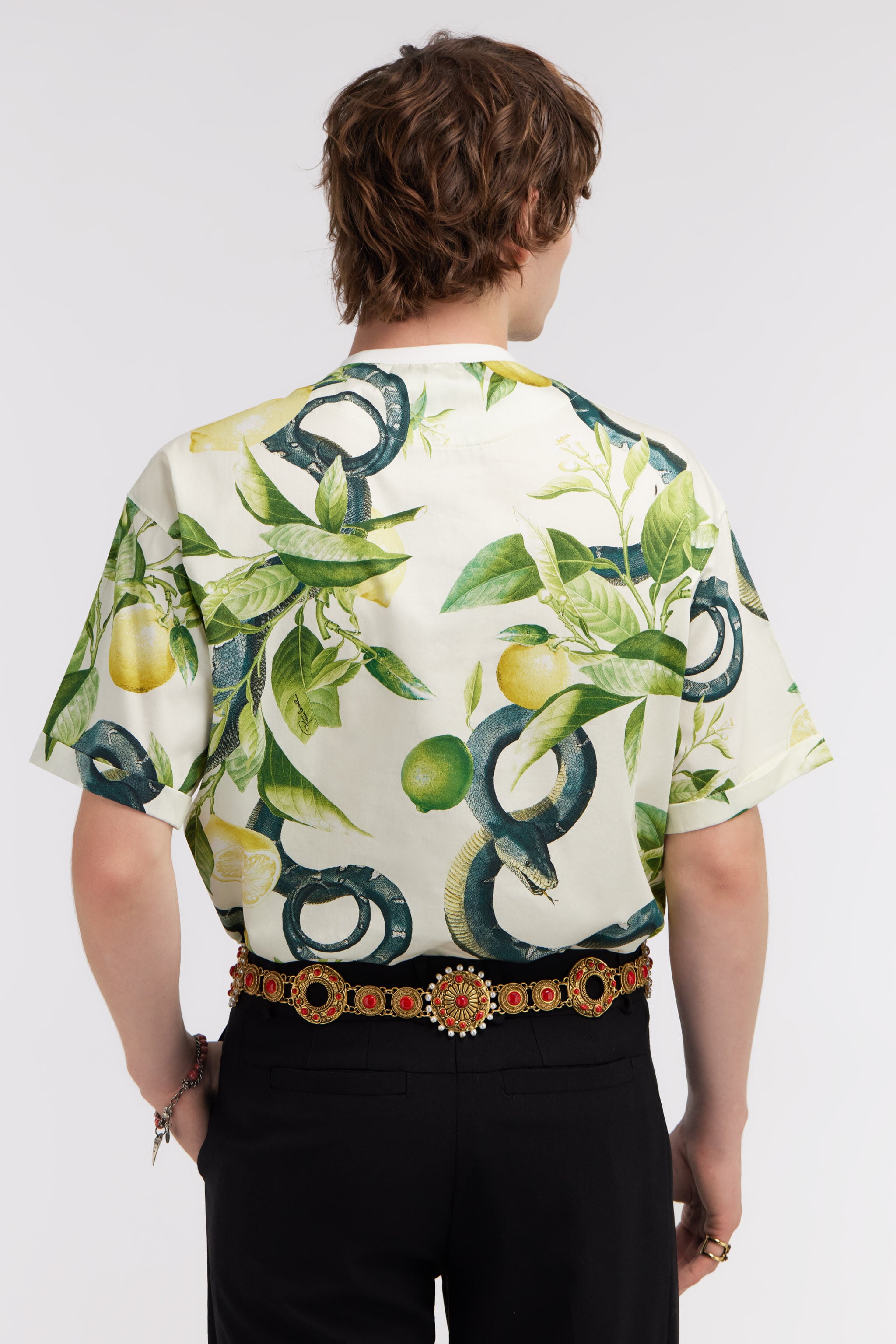 RC Lemon print t-shirt Ivory SRT62D-CDI89