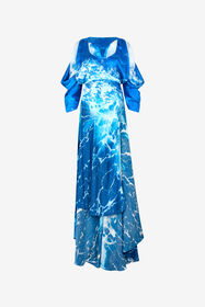 RC Stretto di Messina Print Long Dress Blue UWT104-RYN94