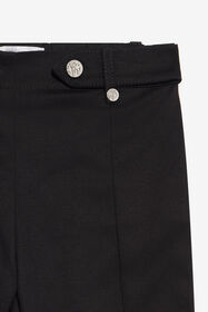 JU Schwarze Hose mit gesticktem Logo BLACK XJT21Z-RN001