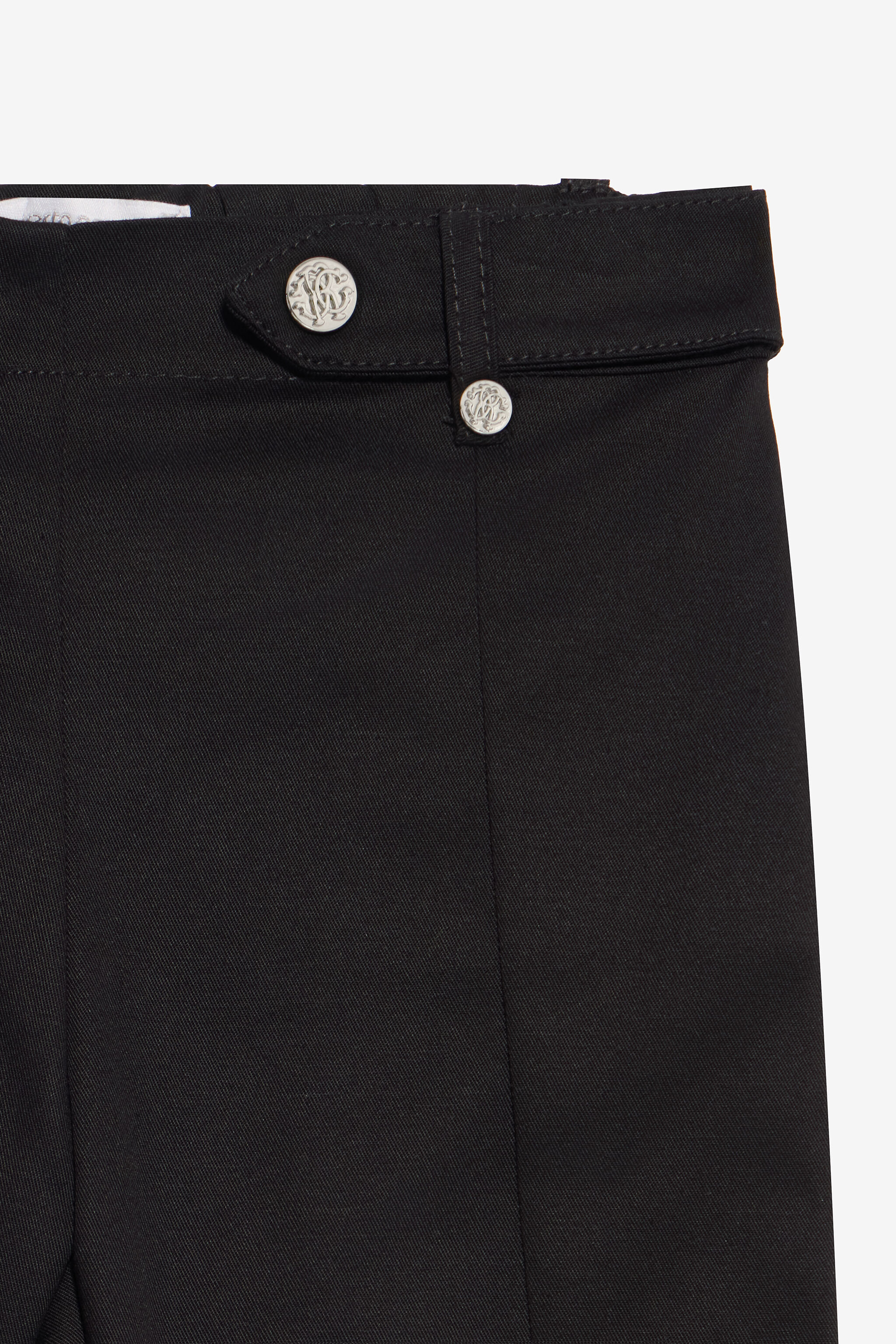 JU Schwarze Hose mit gesticktem Logo JU Schwarze Hose mit gesticktem Logo BLACK XJT21Z-RN001