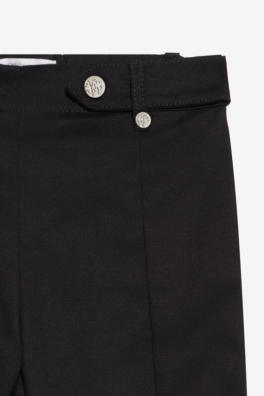 JU Schwarze Hose mit gesticktem Logo JU Schwarze Hose mit gesticktem Logo BLACK XJT21Z-RN001
