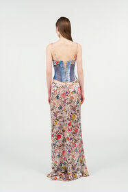 RC AbitoLungo in Seta con Stampa Florentine Flowers BEIGE WQT130-HER29