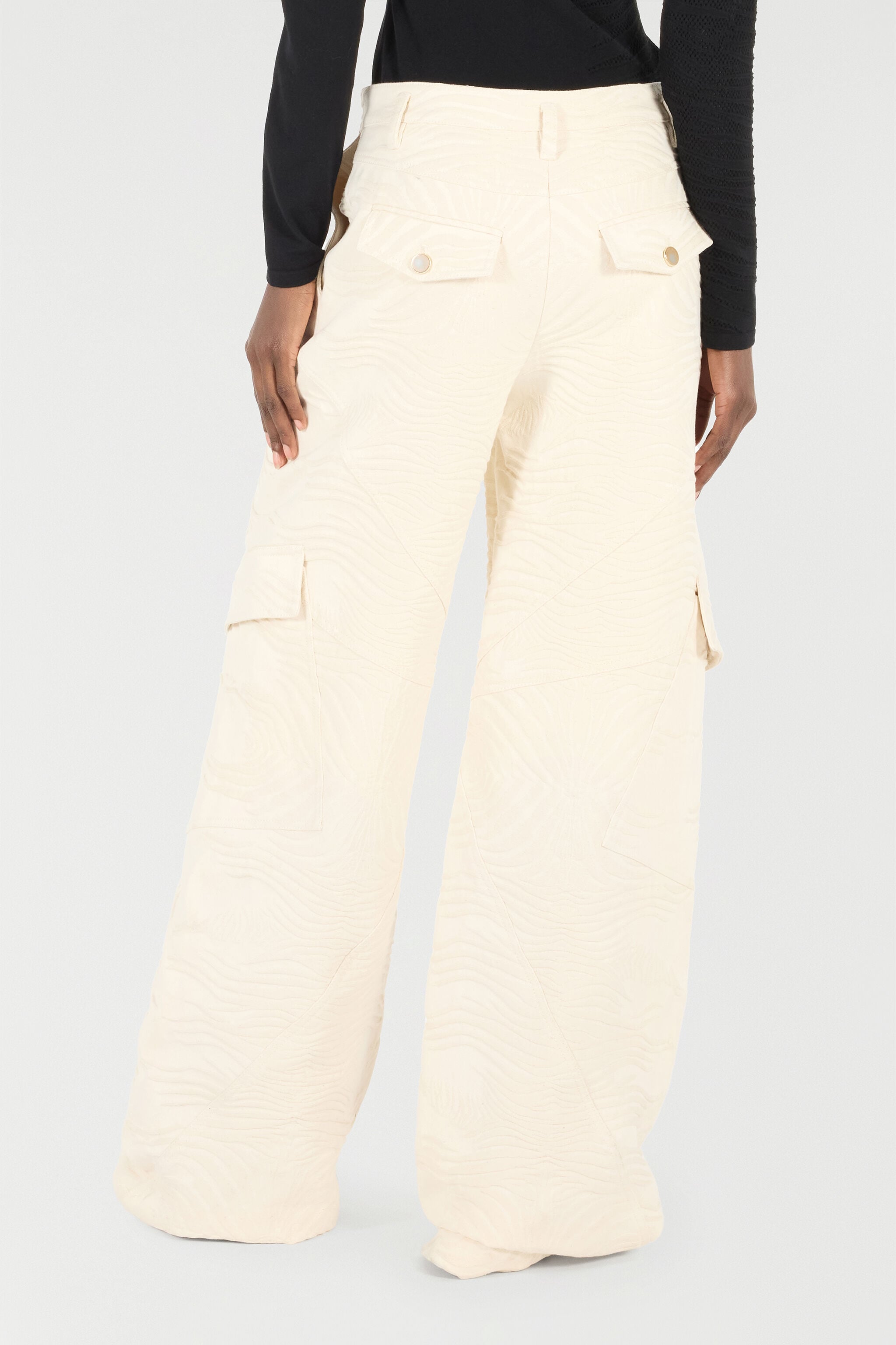 RC Pantalon Avec Motif Zèbre RC Pantalon Avec Motif Zèbre Ivoire UKT211-DJ081