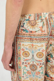 JC Persian Tarot Print Bermuda Swim Shorts 744 BEIGE + 217 AZZU WFT137-WF195